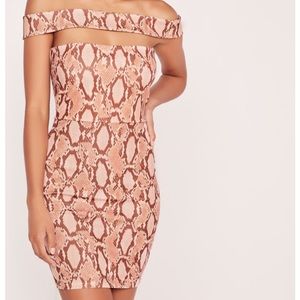 Missguided snakeskin dress